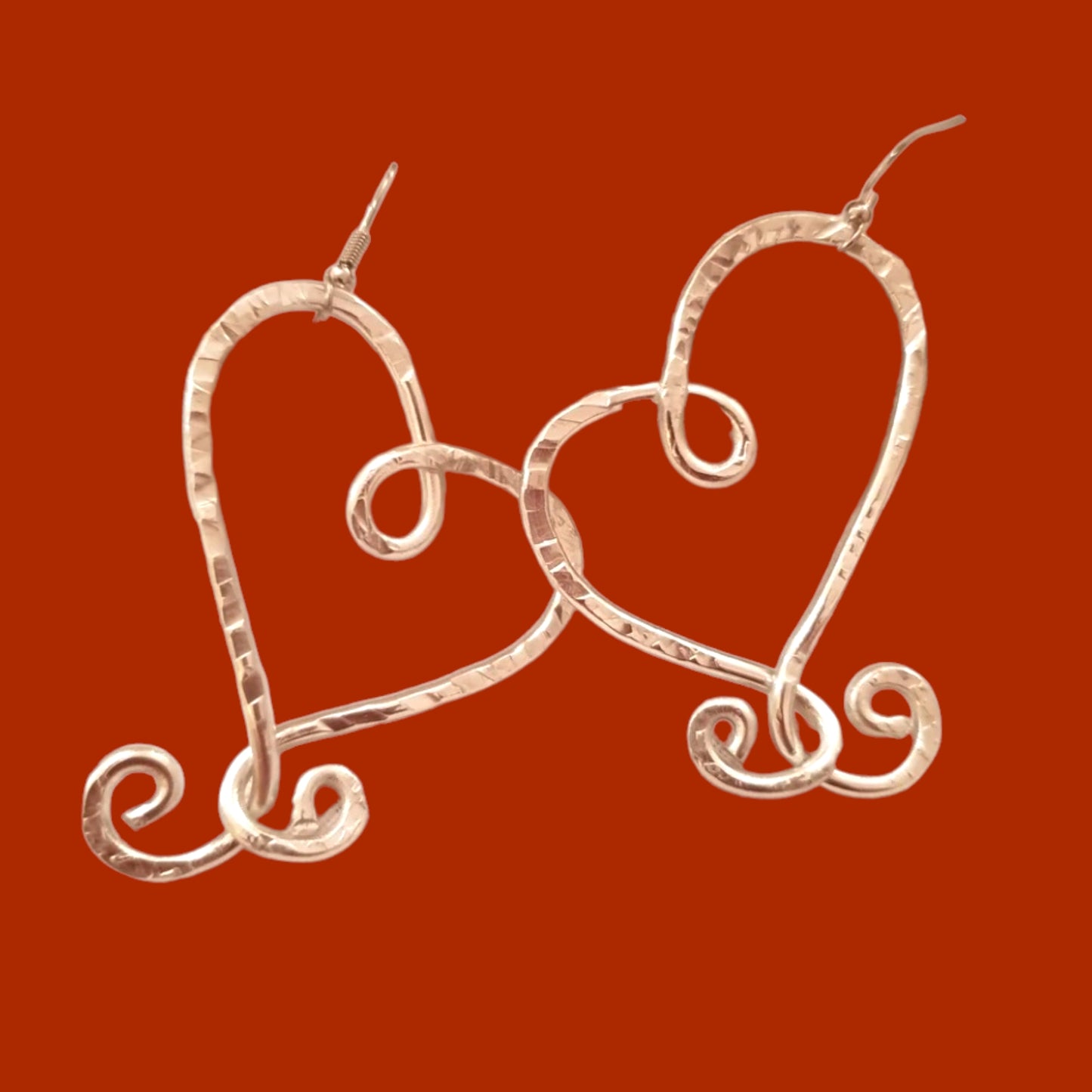 Orecchini cuore wire