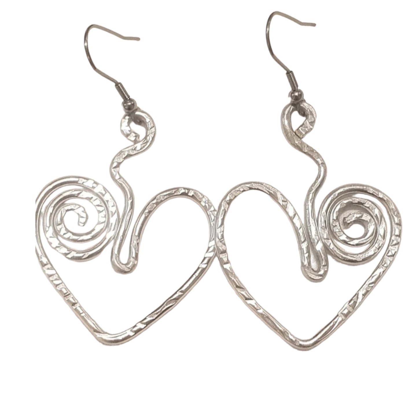 Orecchini cuore wire