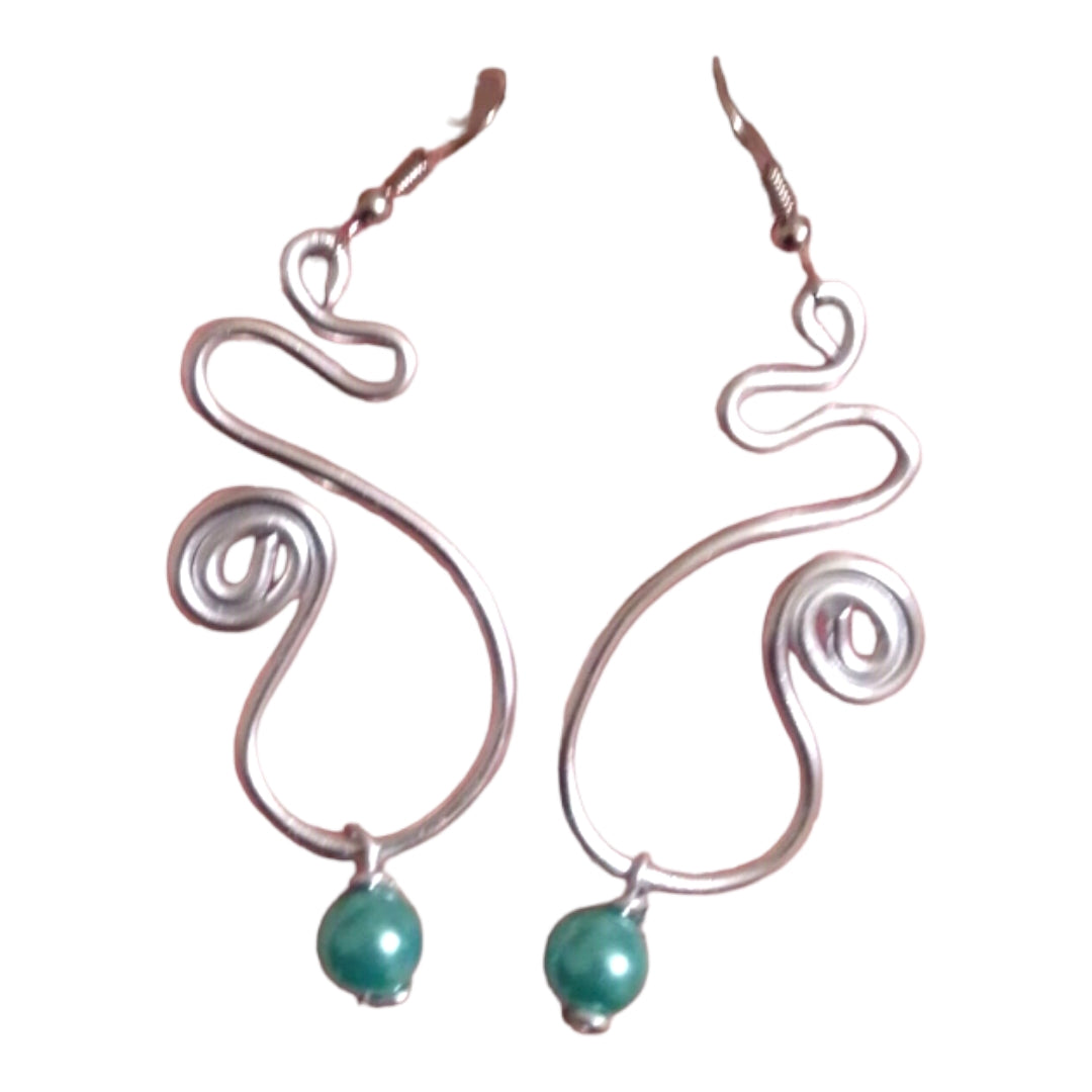 Orecchini wire con giada