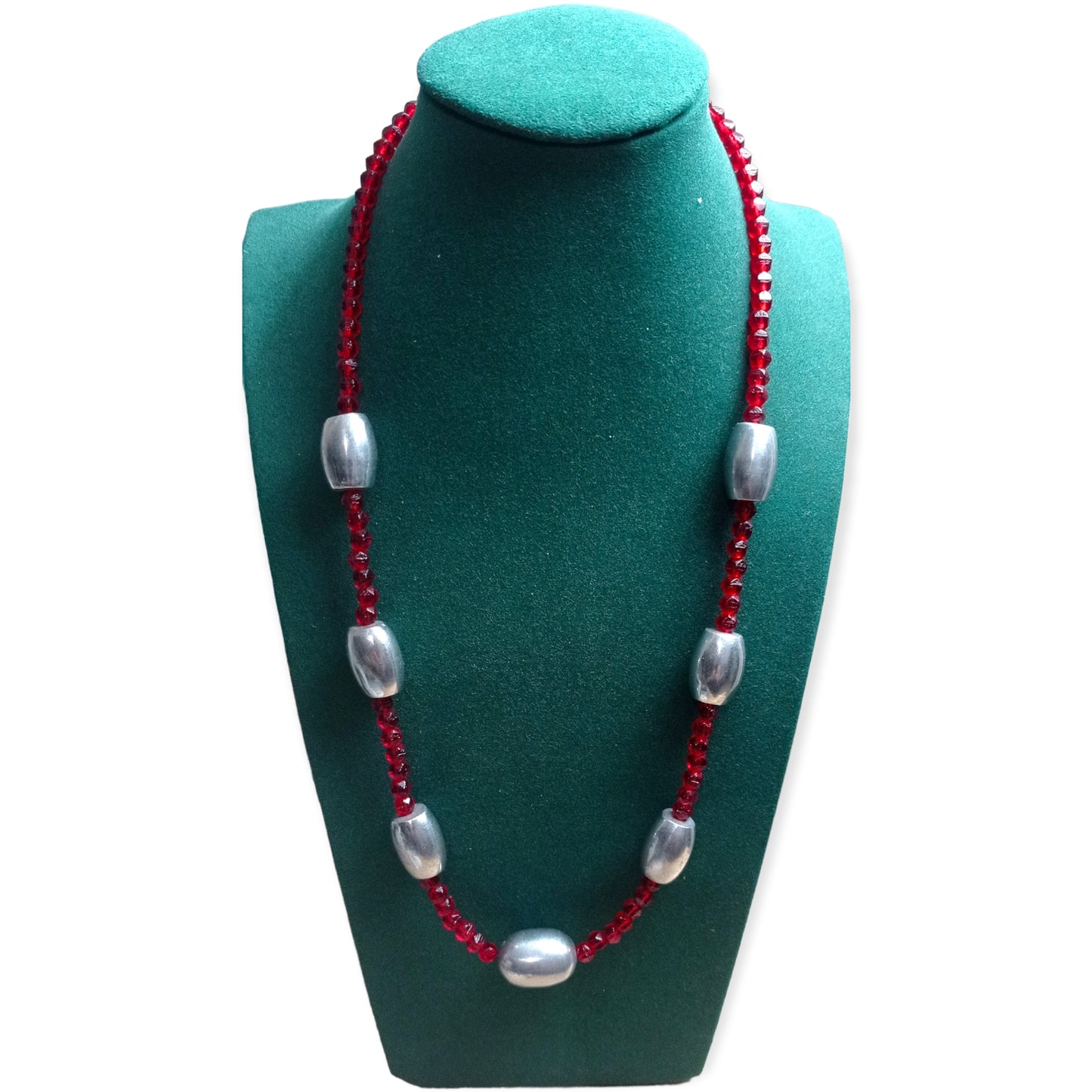 Collana Aluminum & red