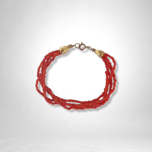 Bracciale corallini bambù